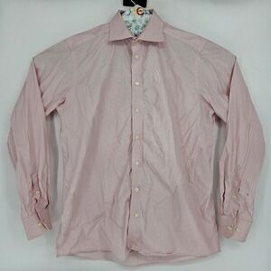 Eton Shirt Mens 44 17.5‎ Contemporary Striped Long Sleeve Casual Button Up